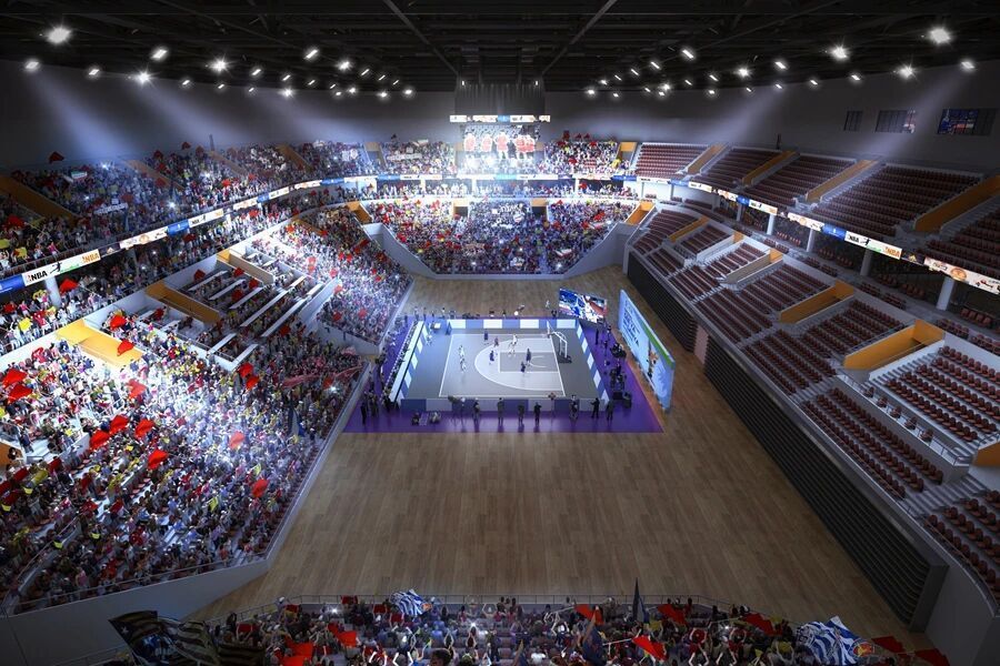 场馆搭建以, 首次